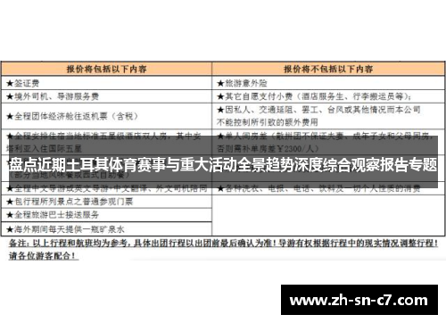 盘点近期土耳其体育赛事与重大活动全景趋势深度综合观察报告专题